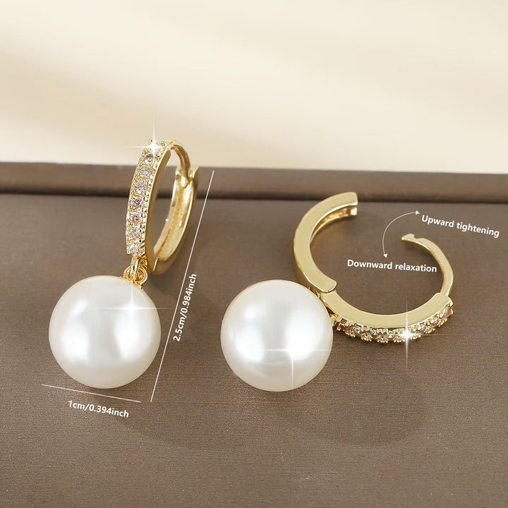 Women's Elegant Dangling Pearl Earrings