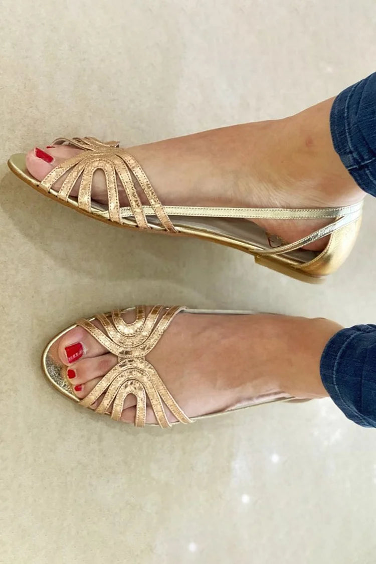 Eleonora | Summer Golden Sandals