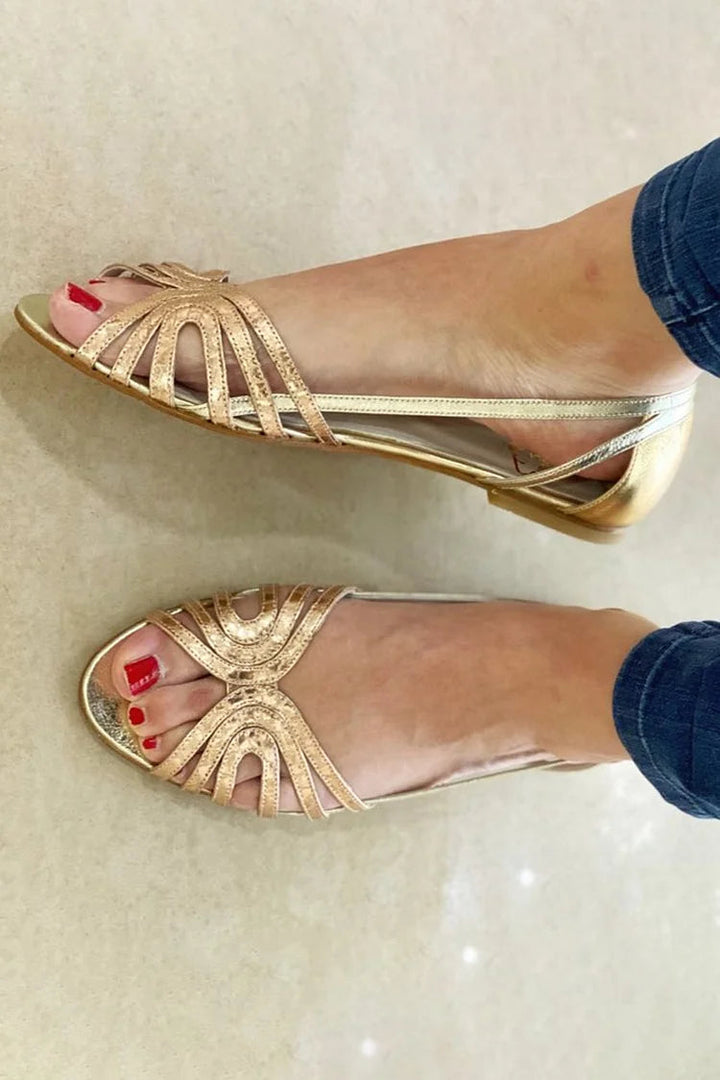 Eleonora | Summer Golden Sandals