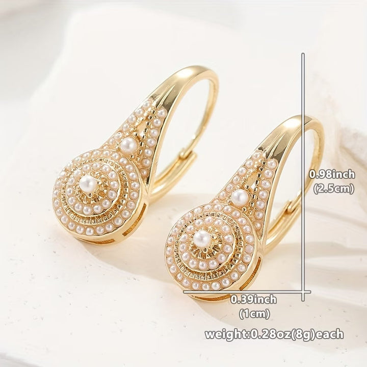 Women's Elegant Flower Pearl Earrings
