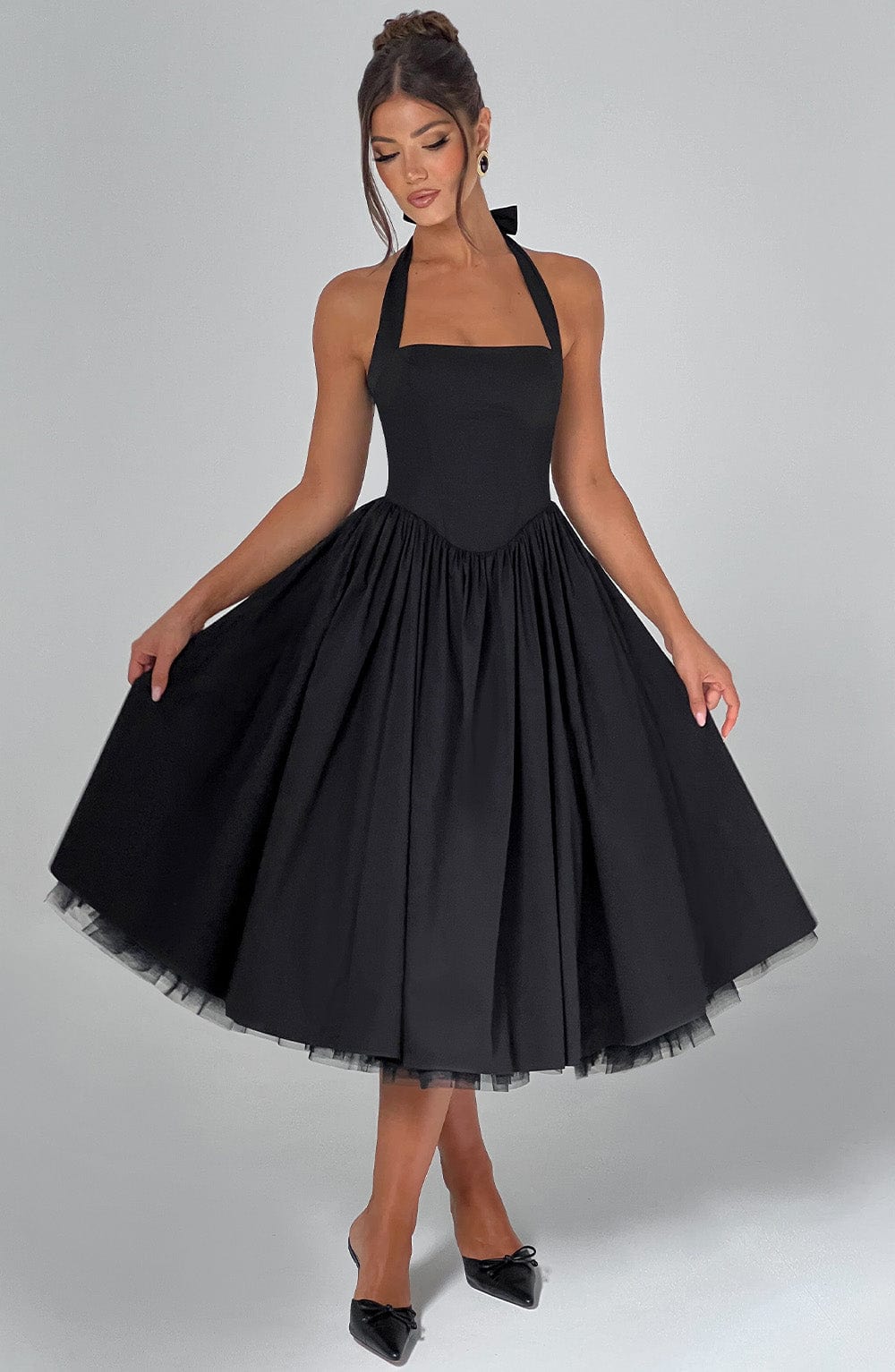 Women's Halter Classic Midi Dress