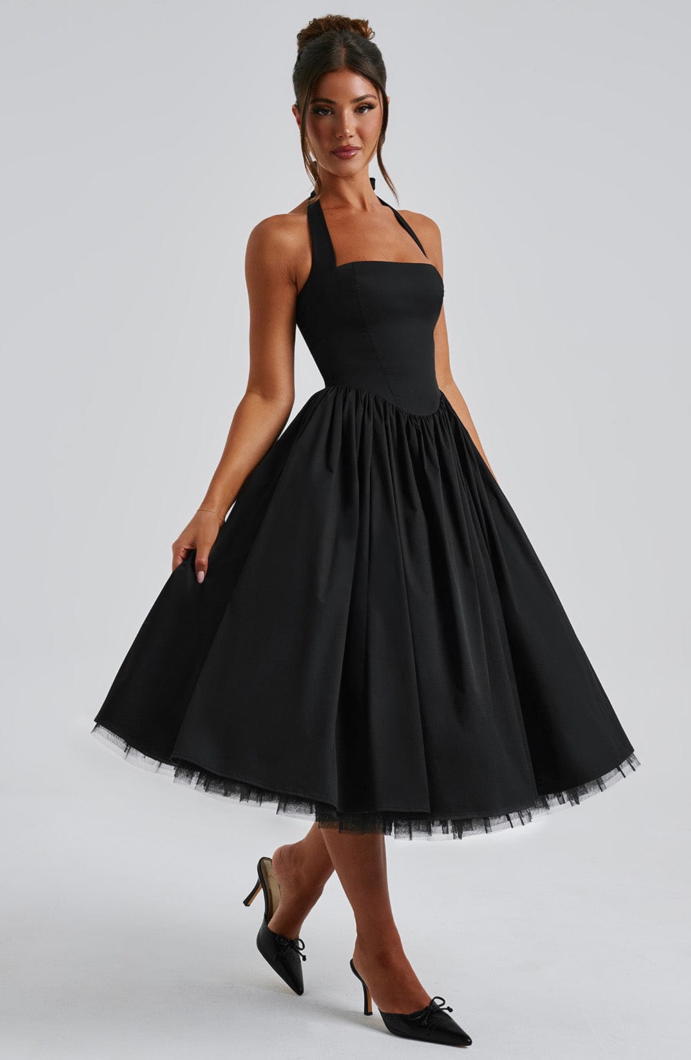 Women's Halter Classic Midi Dress
