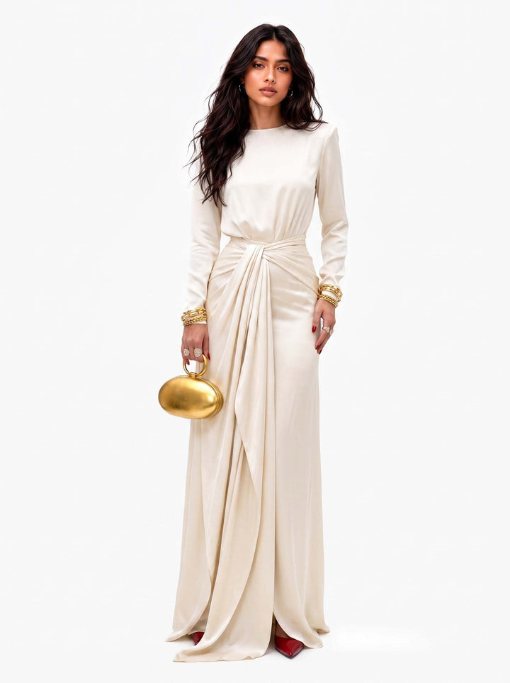 Women's Draped Elegant Maxi Dress