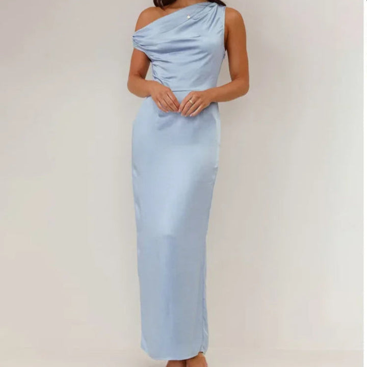 Women's Draped Wedding Guest Maxi Dress