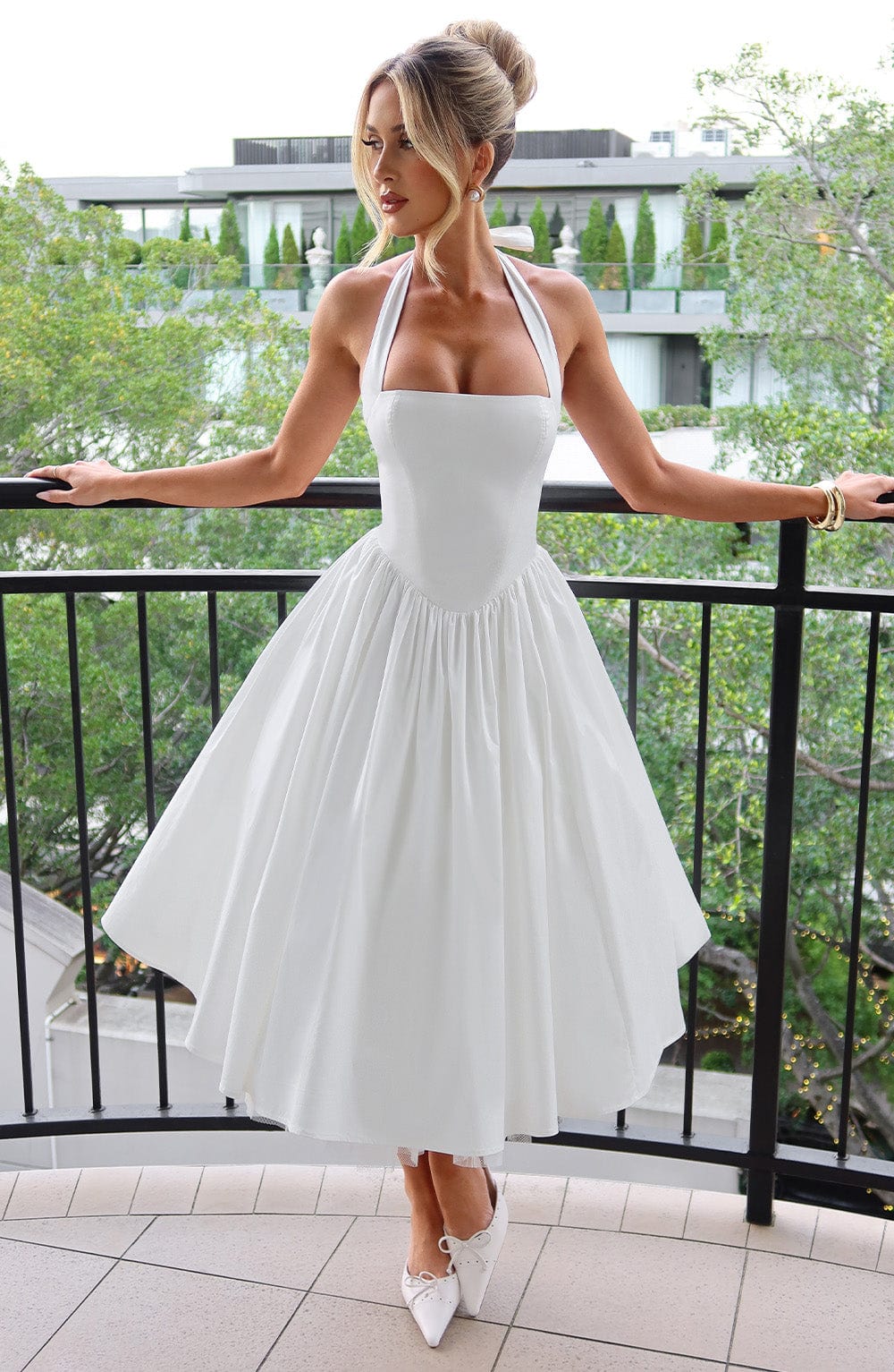 Women's Halter Classic Midi Dress