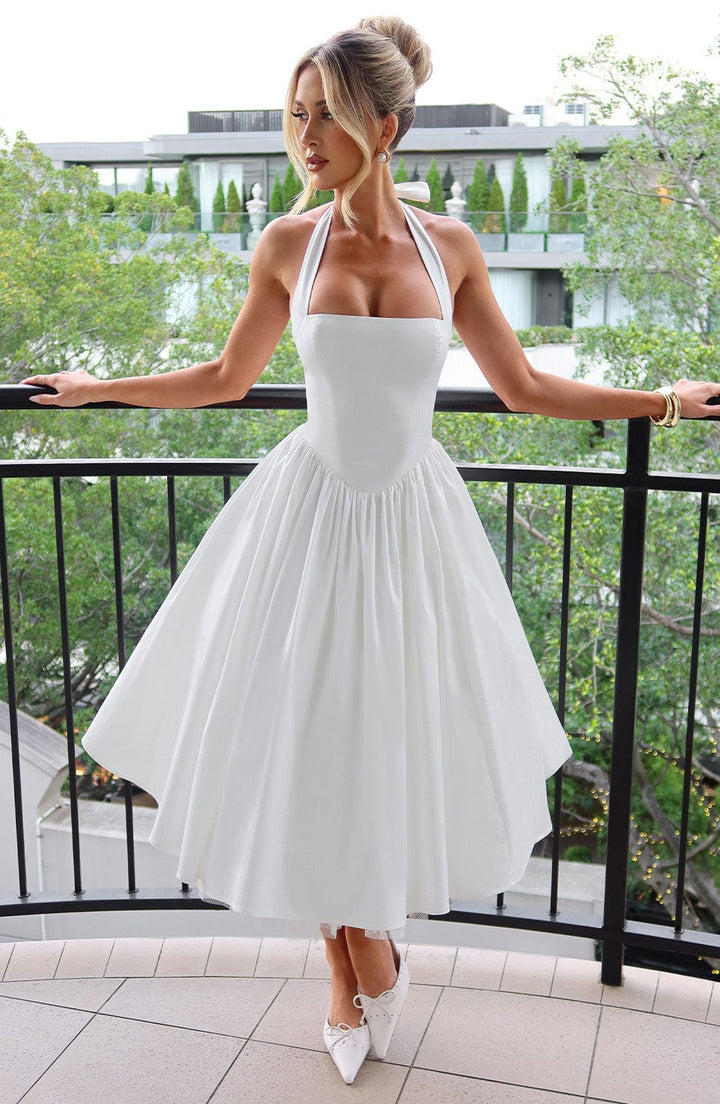 Women's Halter Classic Midi Dress