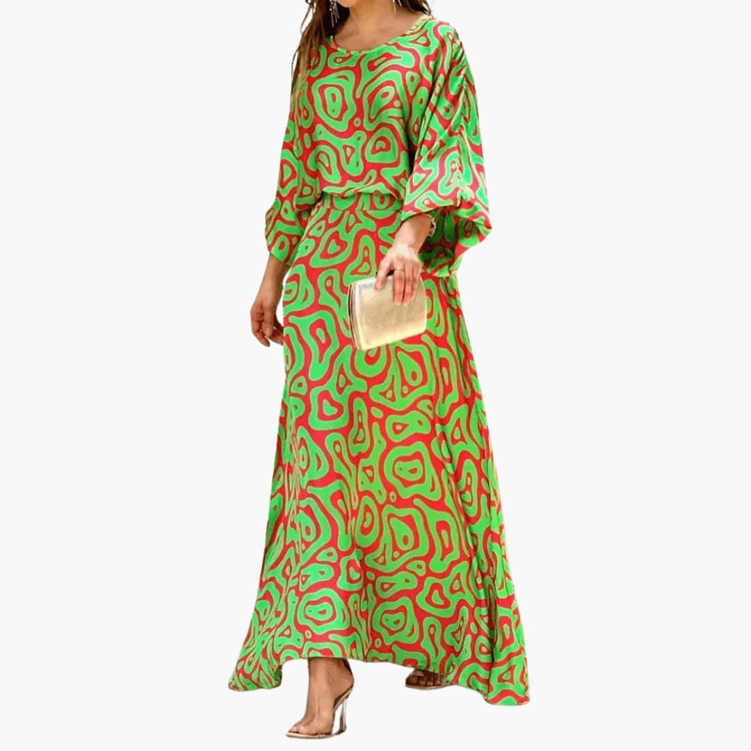 Women's Boho Print Summer Maxi Dress