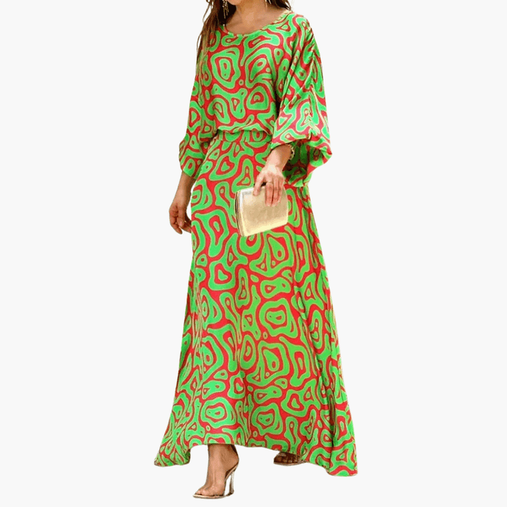 Women's Boho Print Summer Maxi Dress
