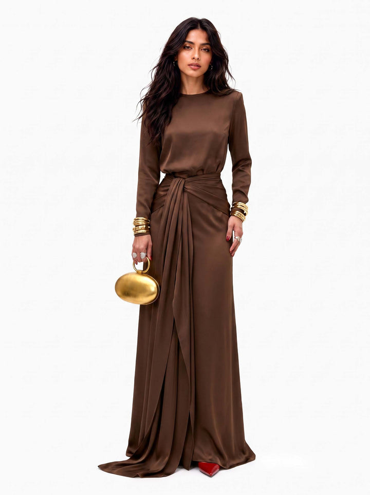 Women's Draped Elegant Maxi Dress