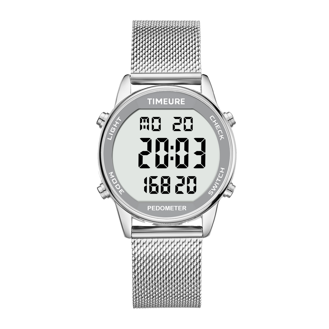 Addison TIMEURE Ladies' Waterproof Pedometer Watch 2401-Steel Tape