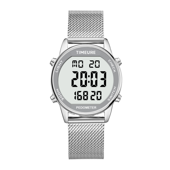 Addison TIMEURE Ladies' Waterproof Pedometer Watch 2401-Steel Tape