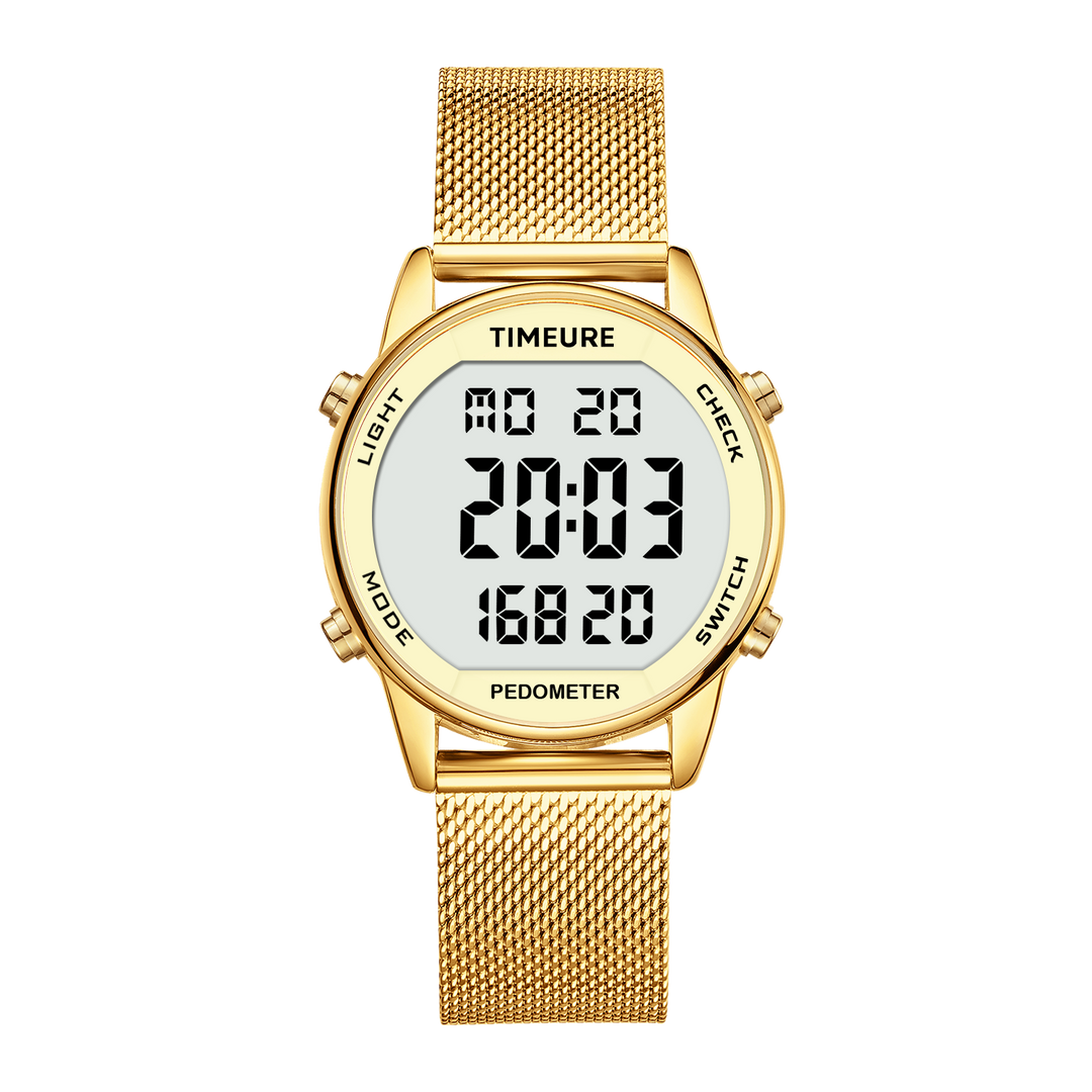 Addison TIMEURE Ladies' Waterproof Pedometer Watch 2401-Steel Tape