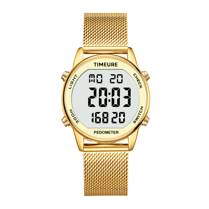 Addison TIMEURE Ladies' Waterproof Pedometer Watch 2401-Steel Tape