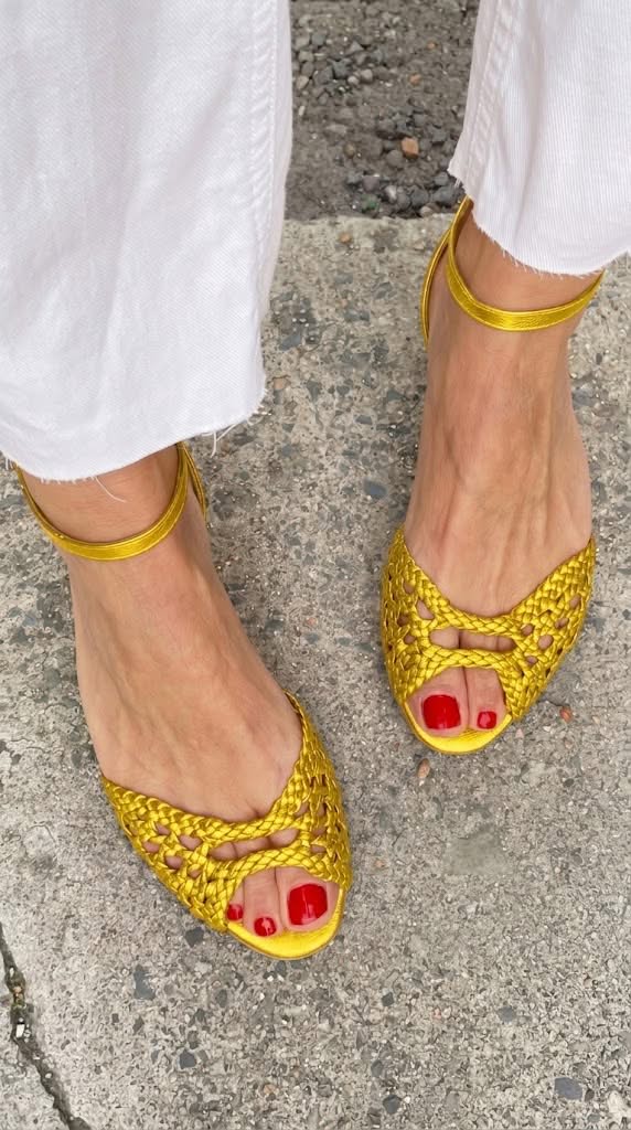 Women's Classic Woven Golden Sandals
