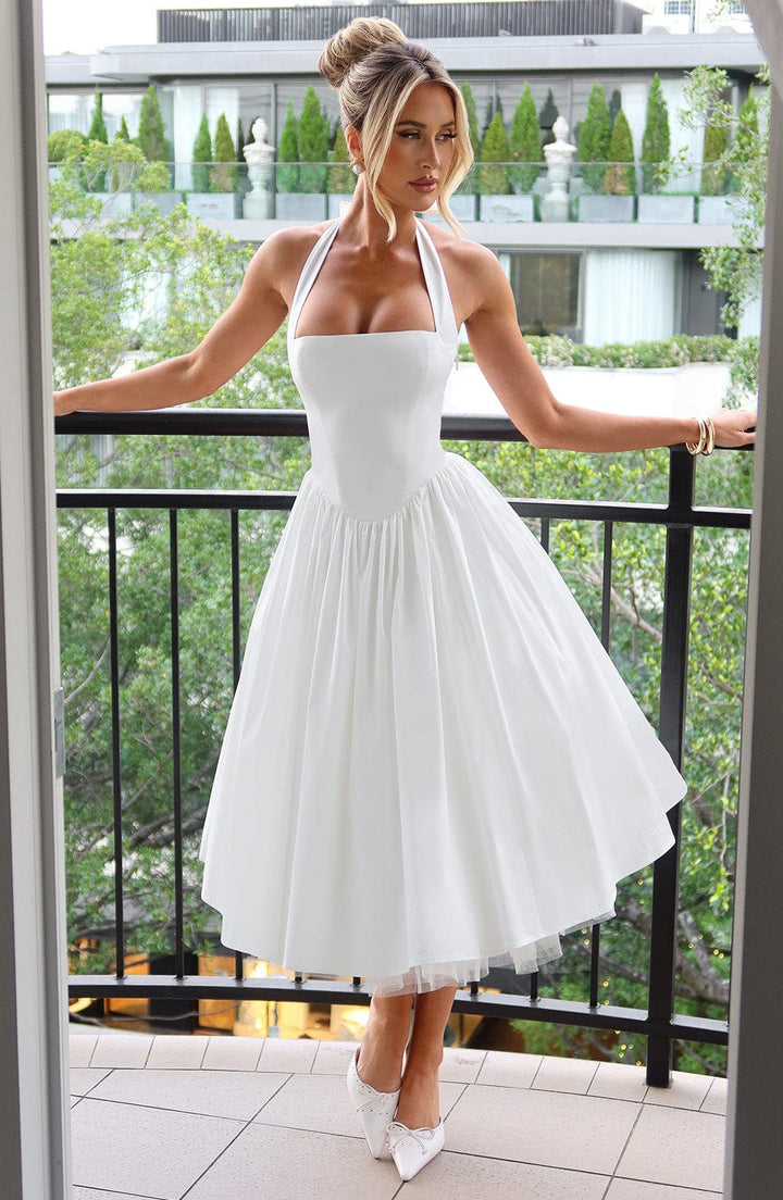 Women's Halter Classic Midi Dress