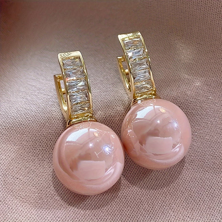 Elegant Rose Pearl Earrings