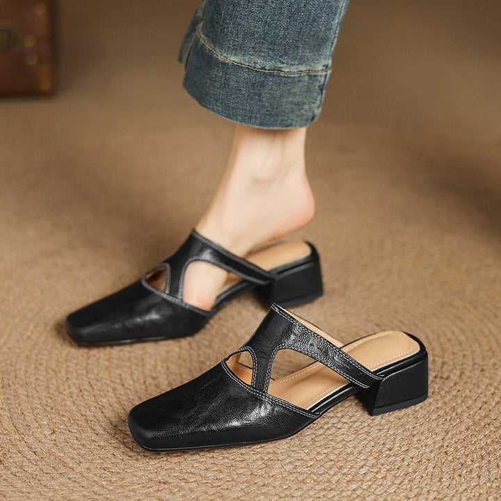 Wynne | Elegant Block-Heel Mules