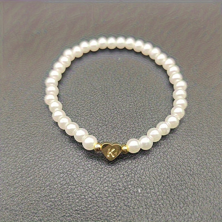 Women's Elegant Heart Monogram Bracelet