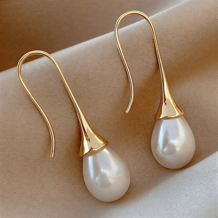 Women's Classic Pearl Stud Drop Earrings