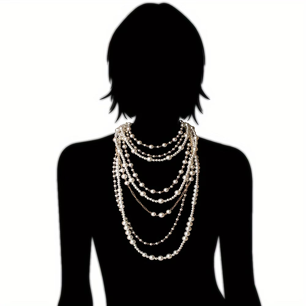Women's Boho Multiple Pearls Jewelry Set
