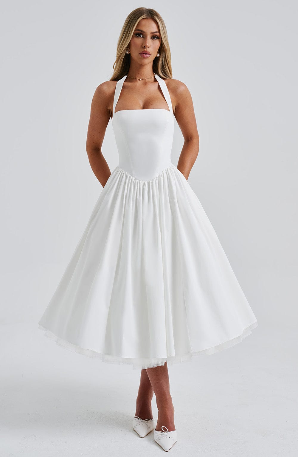 Women's Halter Classic Midi Dress