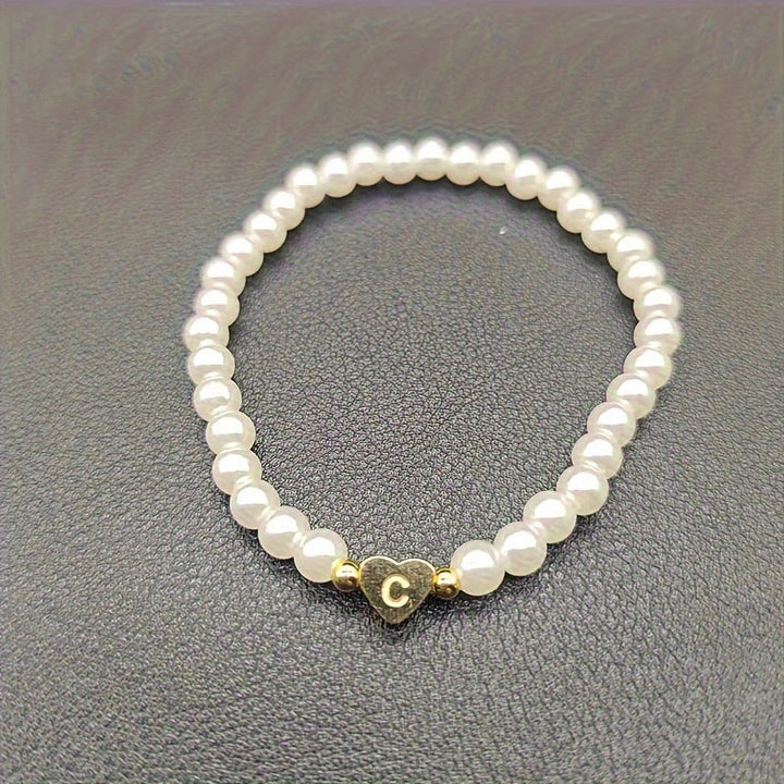 Women's Elegant Heart Monogram Bracelet