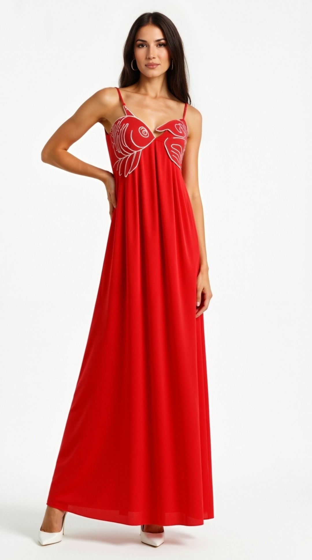 Women's Elegant Embroidered Maxi Dress