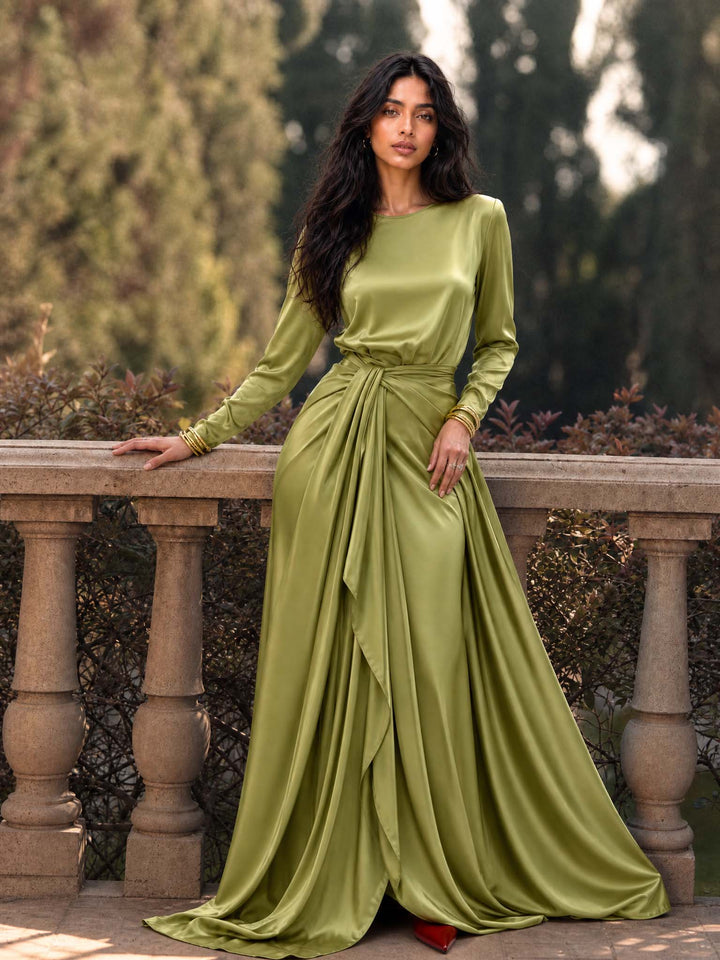 Women's Draped Elegant Maxi Dress