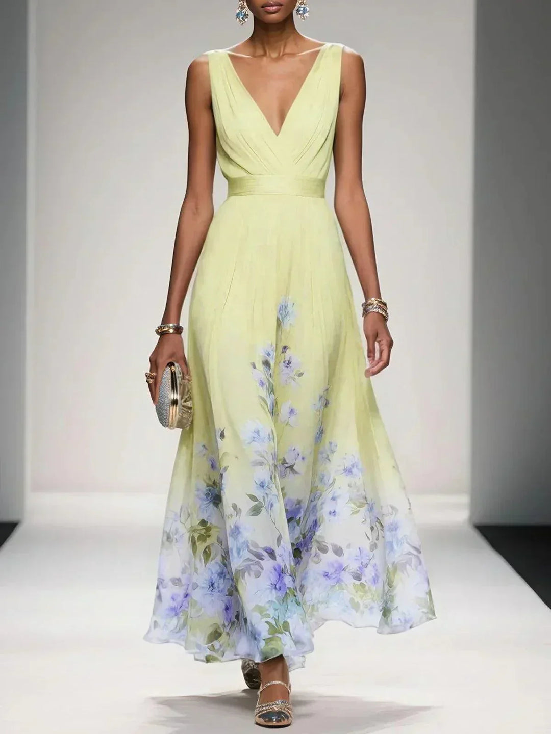 Women's Floral Print Maxi Dress
