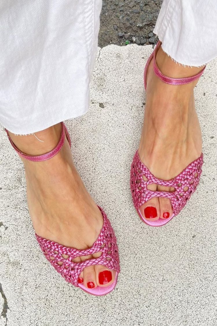 Women's Classic Woven Golden Sandals