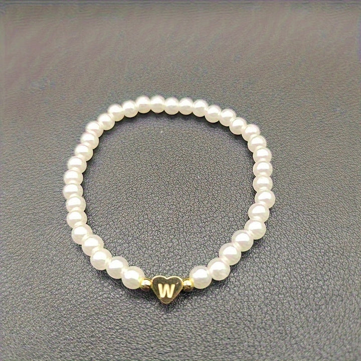 Women's Elegant Heart Monogram Bracelet