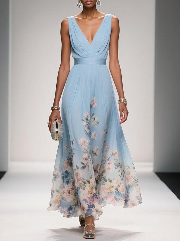 Women's Floral Print Maxi Dress