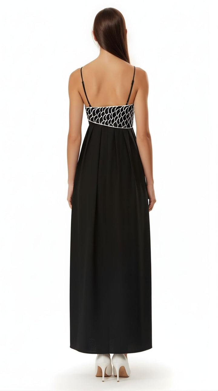Women's Elegant Embroidered Maxi Dress