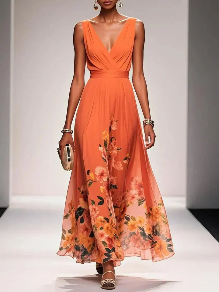 Women's Floral Print Maxi Dress