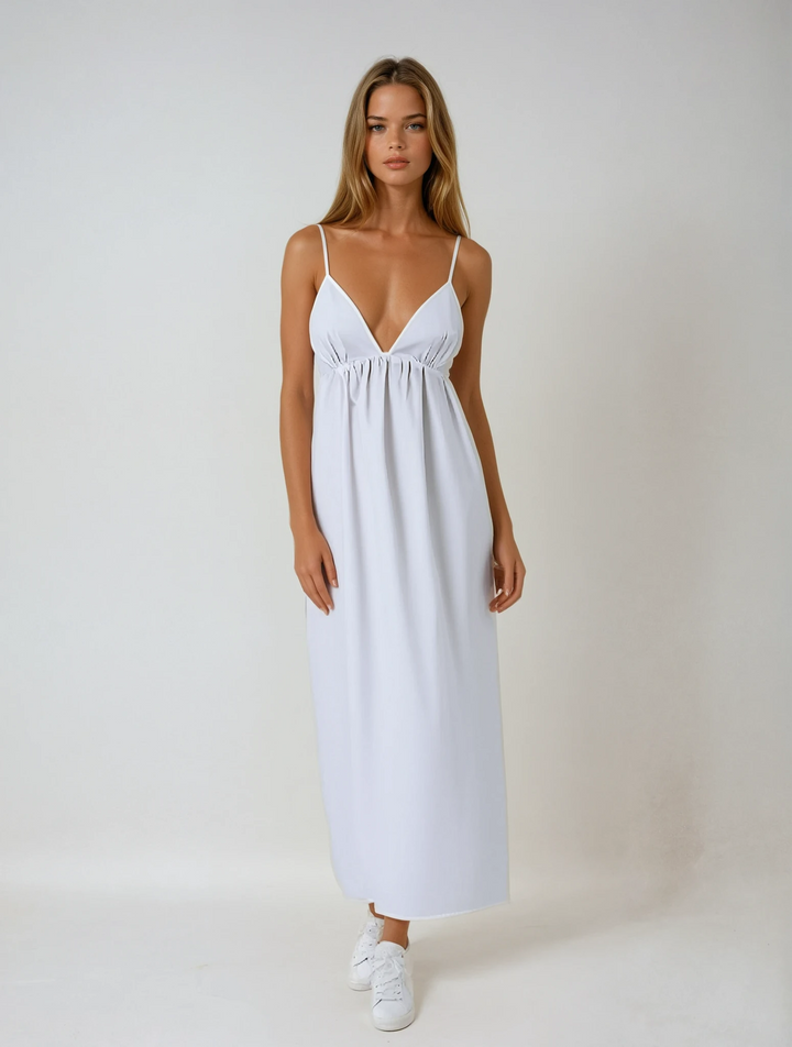 Women's Coastal Open Back Summer Maxi Dress