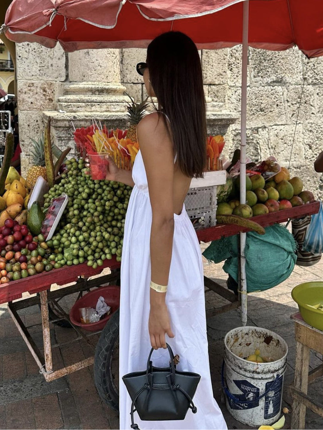 Women's Coastal Open Back Summer Maxi Dress