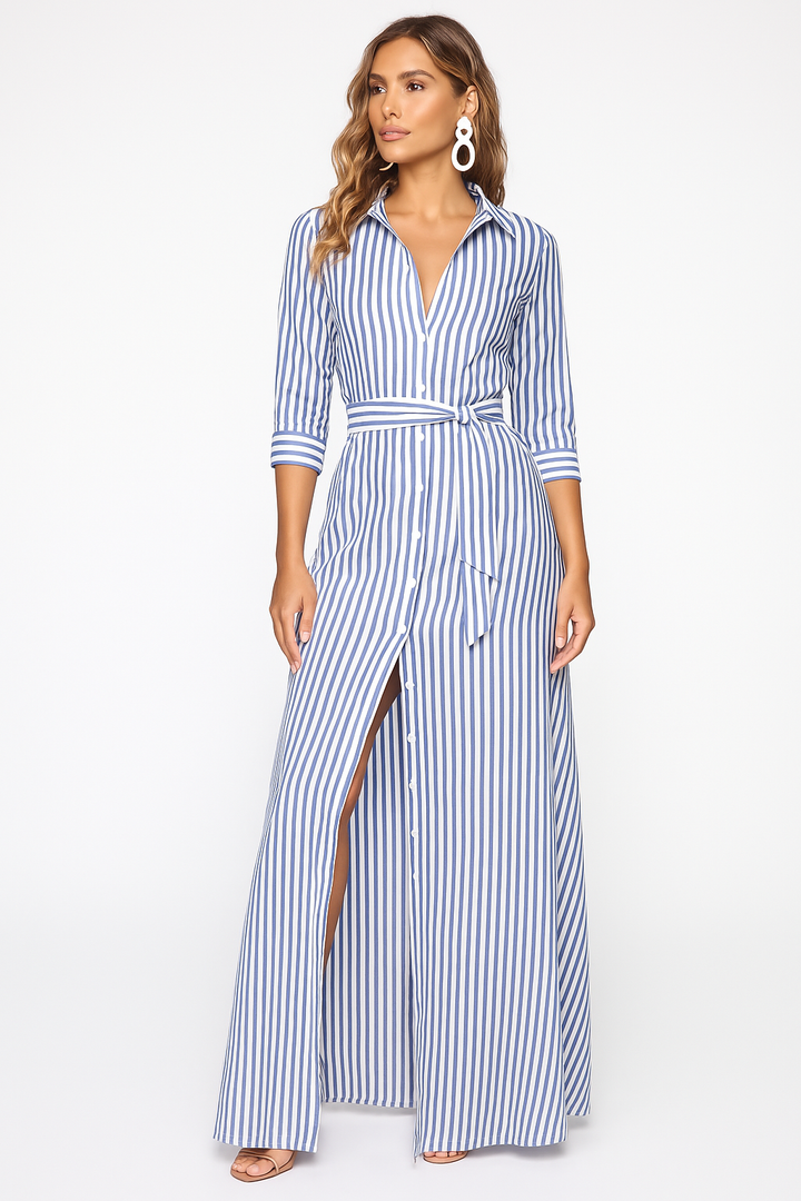Women's Casual Blouse Work Maxi Dress