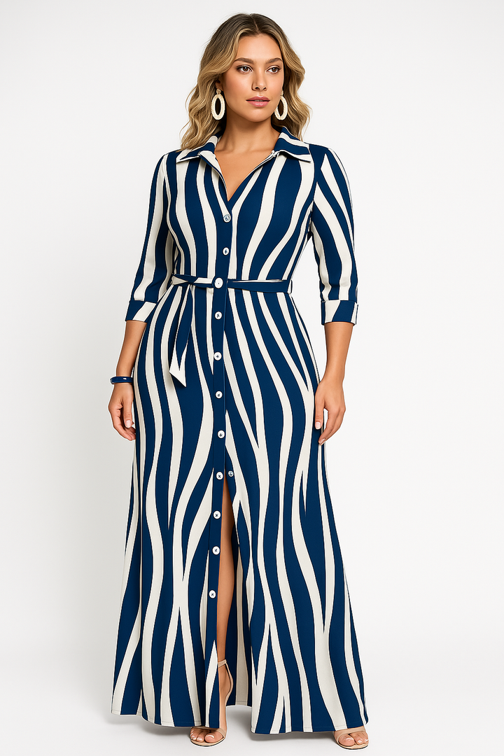Women's Casual Blouse Work Maxi Dress