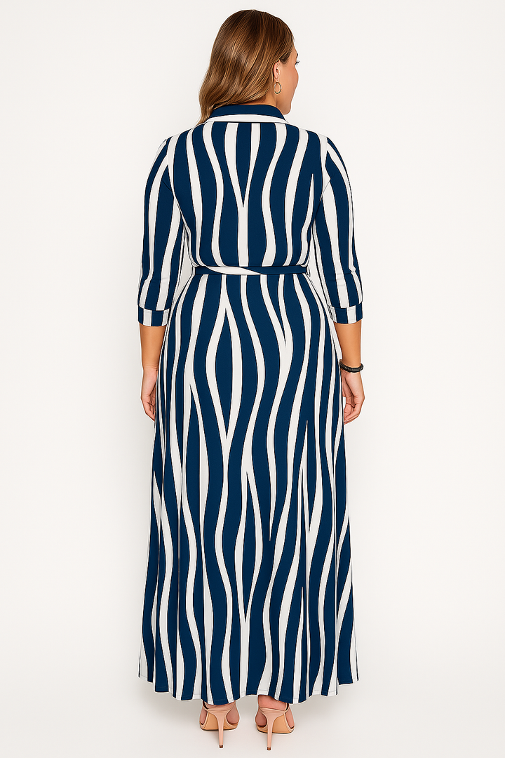 Women's Casual Blouse Work Maxi Dress