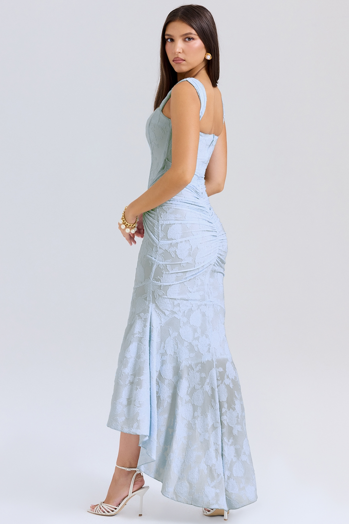 Women's Corset Style Wedding Guest Maxi Dress