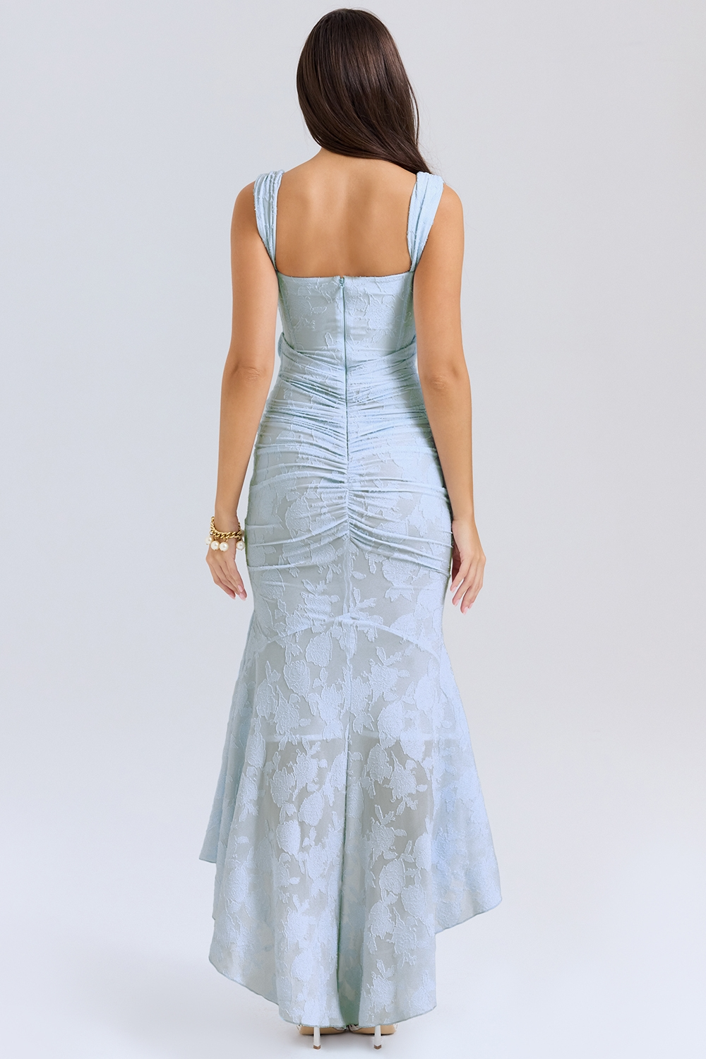 Women's Corset Style Wedding Guest Maxi Dress