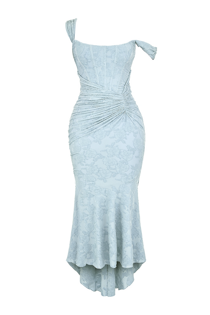 Women's Corset Style Wedding Guest Maxi Dress