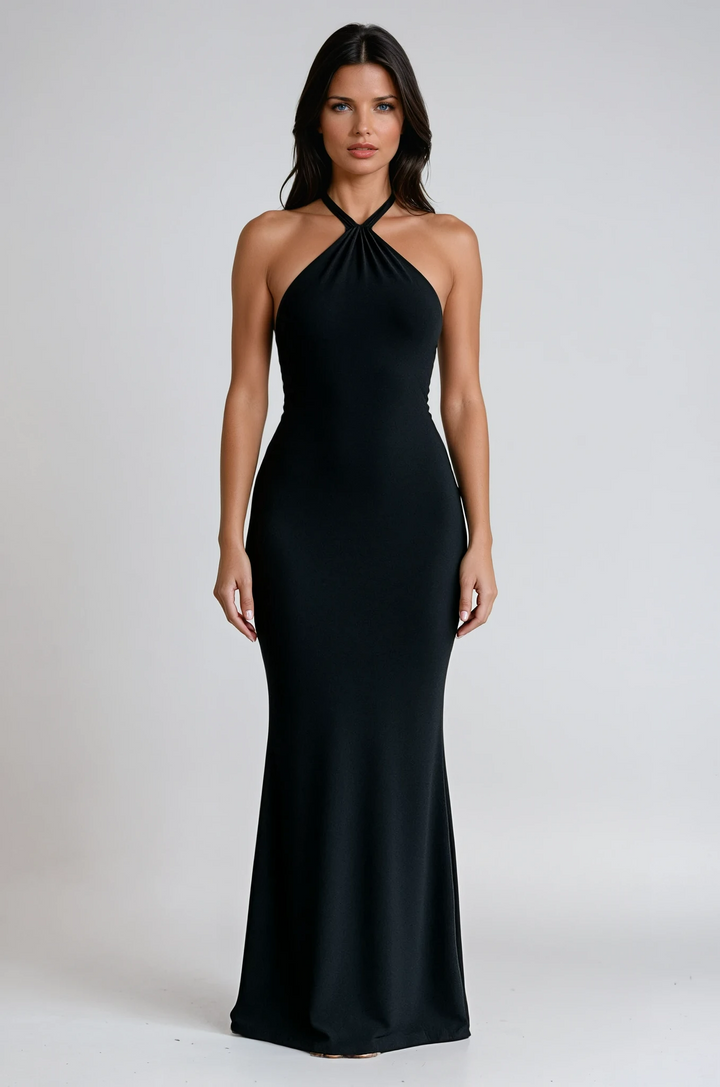 Women's Elegant Halter Neck Backless Maxi Dress
