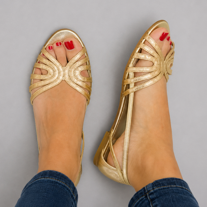Eleonora | Summer Golden Sandals
