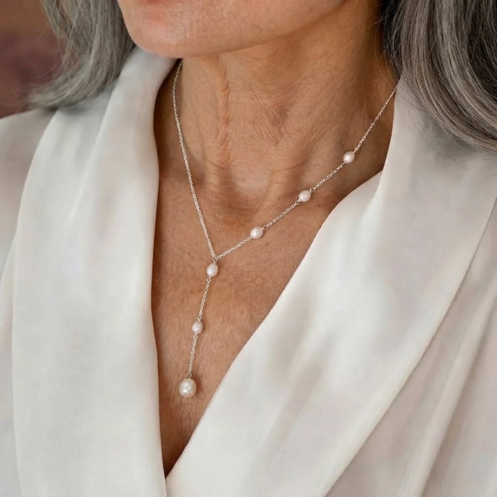 Women's Elegant Waterfall Pearls Necklace