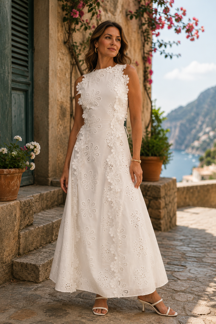 Women's Elegant Embroidered Maxi Dress