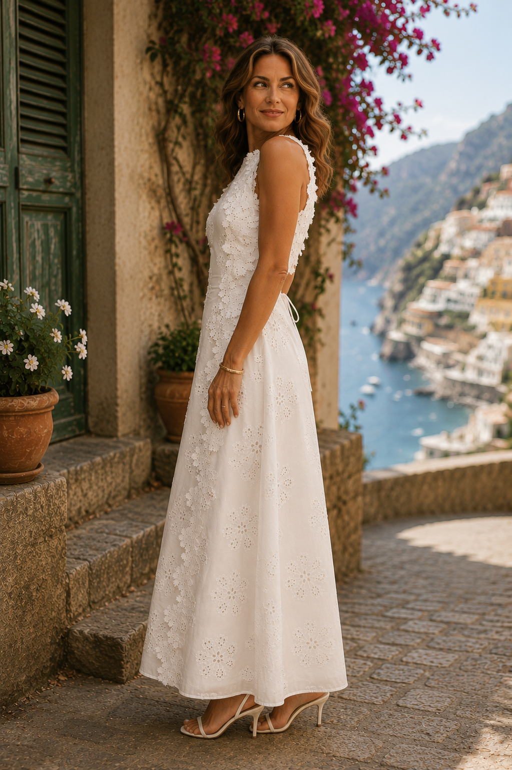 Women's Elegant Embroidered Maxi Dress