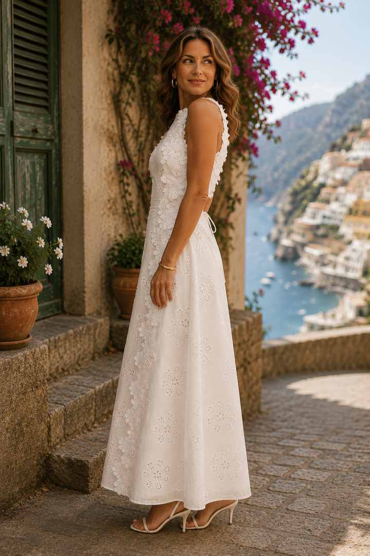 Women's Elegant Embroidered Maxi Dress