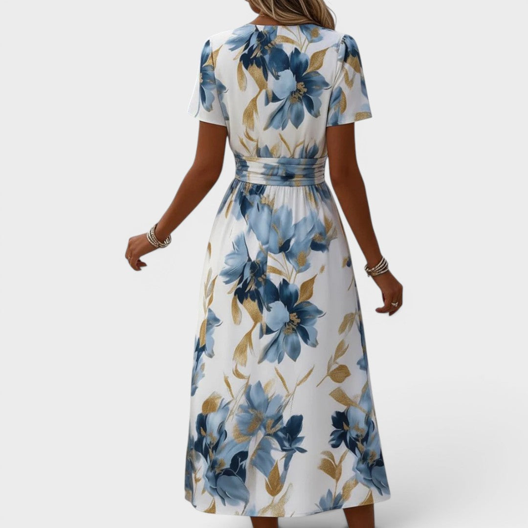 Women's Flowy Floral Midi Dress