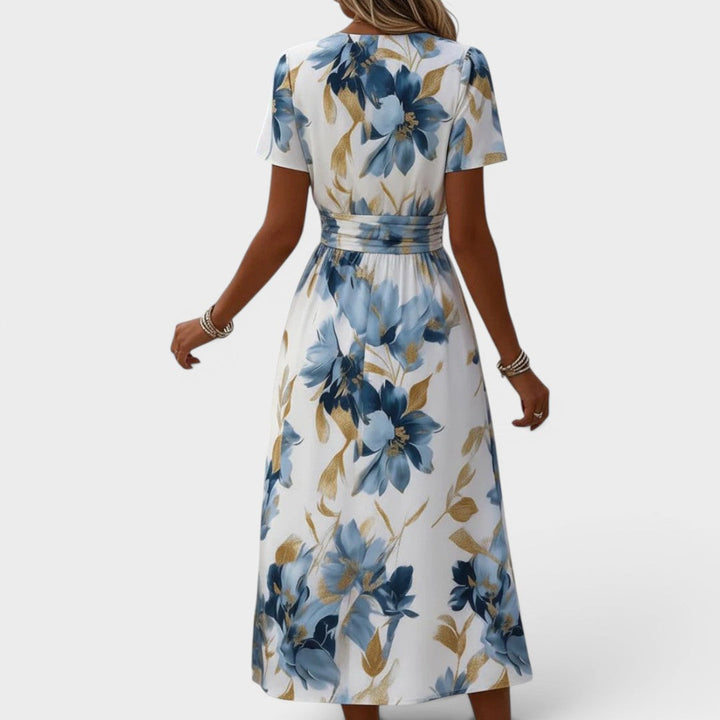 Women's Flowy Floral Midi Dress